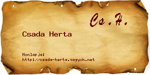 Csada Herta névjegykártya